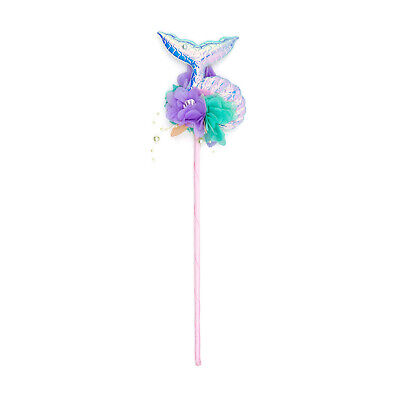 Kids Girls 2Pcs Mermaid Accessories Dress Up Hair Band And Magic Wand Set 3D