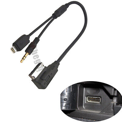 For Audi MMI Music Interface AUX Cable Cord 8 Pin Charging iPod iPhone