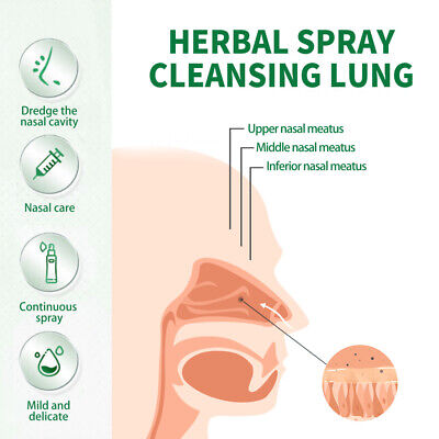 New Organic Herbal Lung Cleanse & Repair Nasal Spray Lung Cleansing Spray 20ml