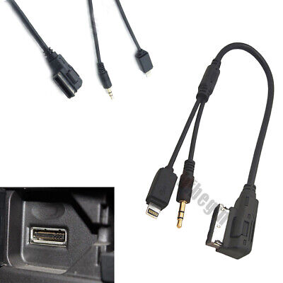 For Audi MMI Music Interface AUX Cable Cord 8 Pin Charging iPod iPhone